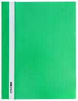 Папка-скоросшиватель ECONOMIX A4 с прозрачной обложкой зелёная (цена с НДС)