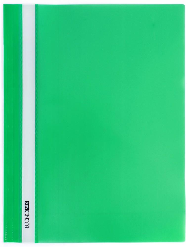 Папка-скоросшиватель ECONOMIX A4 с прозрачной обложкой зелёная (цена с НДС) - фото 1 - id-p107531010