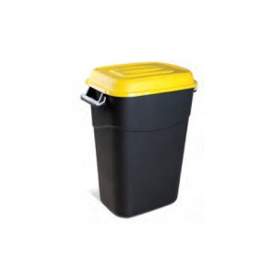 Контейнер для мусора пластик. 95л (жёлт. крышка)