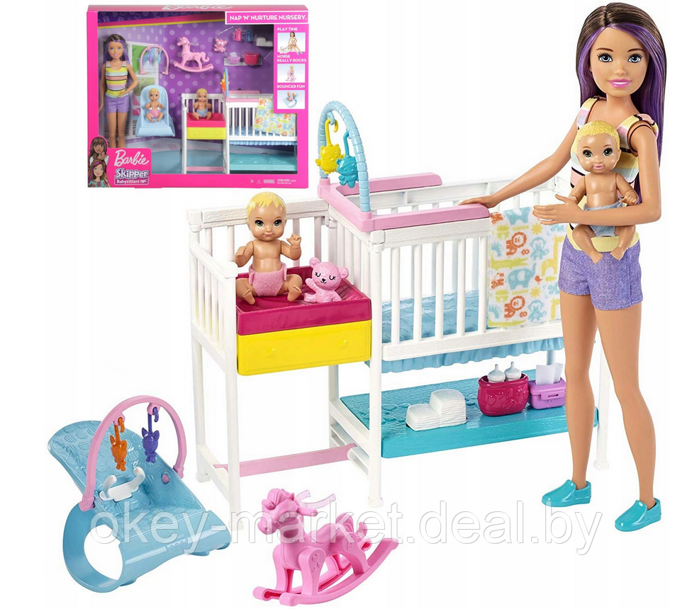 Игровой набор Barbie Скиппер и малыши GFL38 - фото 2 - id-p107551160