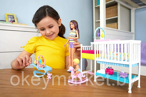 Игровой набор Barbie Скиппер и малыши GFL38, фото 3