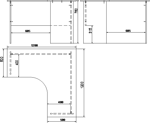 Стол угловой СУГ 1 - фото 2 - id-p107551203