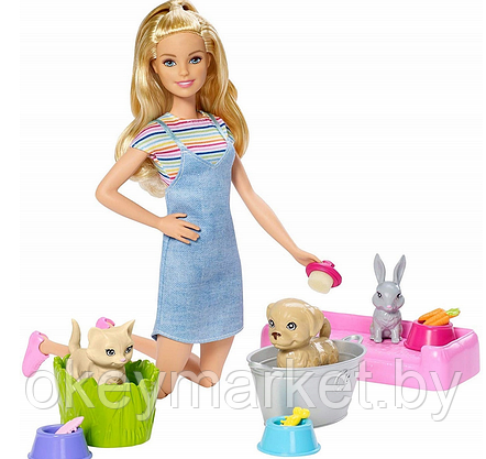 Игровой набор с куклой Barbie Домашние питомцы FXH11, фото 2