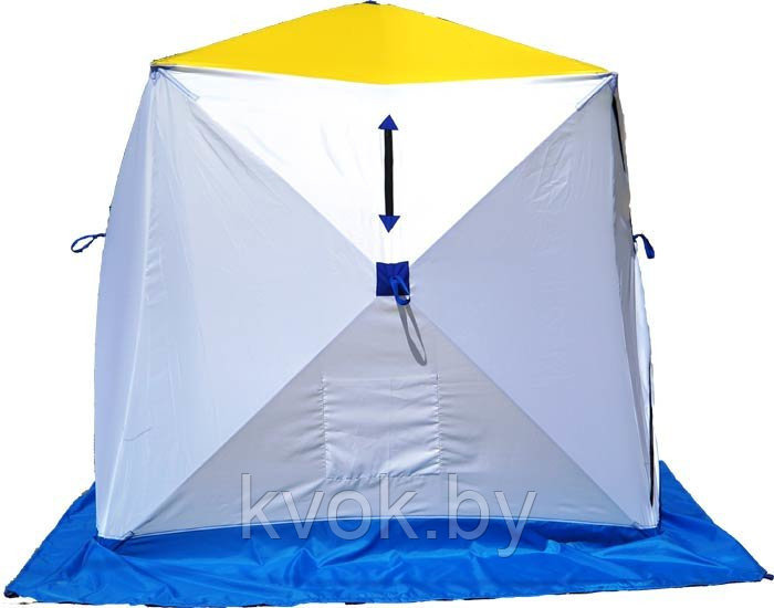 Палатка зимняя СТЭК КУБ-2 трехслойная дышащая 1.85x1.85x1.85м - фото 2 - id-p107577120