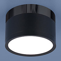 Накладной потолочный светодиодный светильник DLR029 10W 4200K черный матовый/черный хром