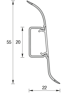 Плинтус пластиковый 55ММ ИДЕАЛ КОМФОРТ
