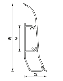 Плинтус пластиковый 67ММ ИДЕАЛ ЭЛИТ