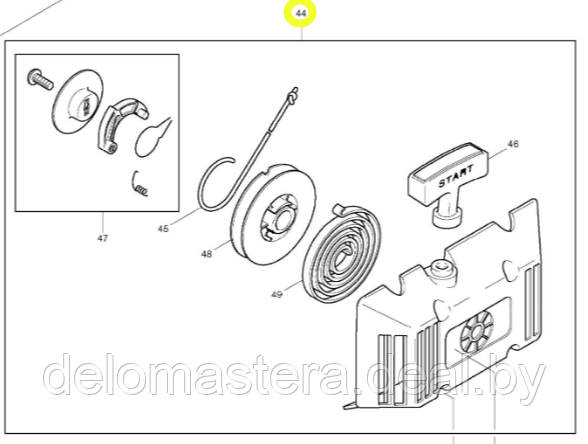 Стартер в сб. DBC3310/DBC4510/DBC4010 (385160303) [385160103] MAKITA 385160303