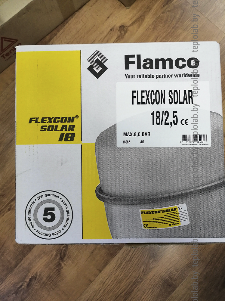Расширительный бак для гелиосистем Flamco Solar 18 - фото 3 - id-p75183836