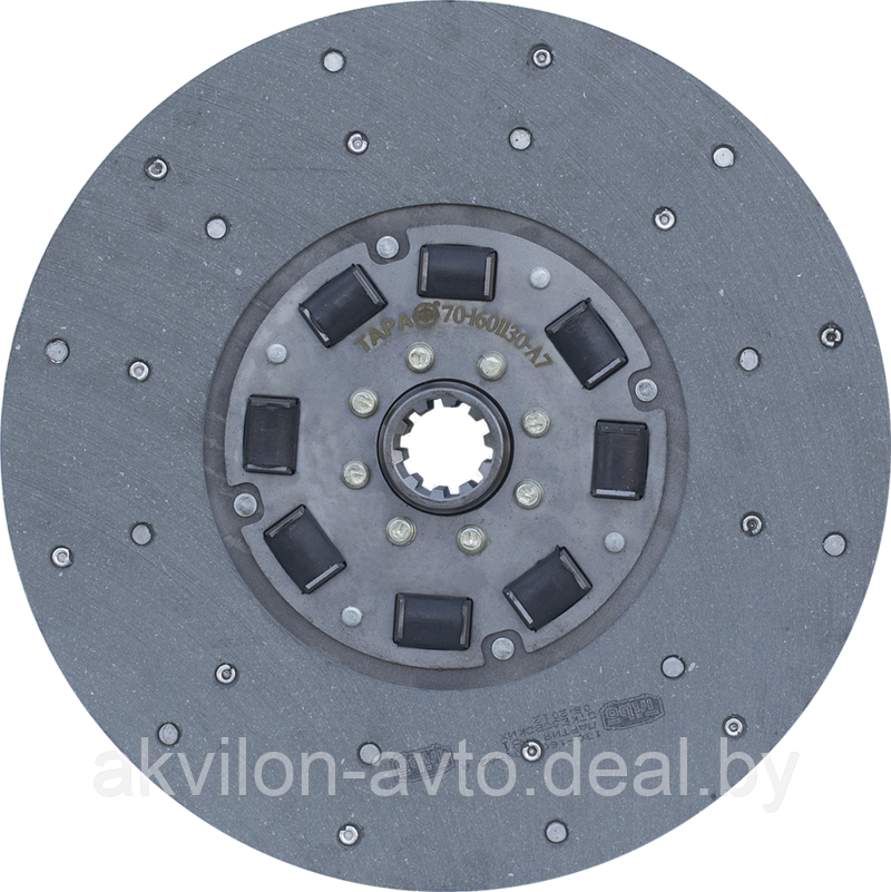 130-1601130-А7 Диск сцепления ведомый на автомобиль ЗИЛ-130 (резиновый демпфер) Завод «ТАРА» - фото 1 - id-p58881001