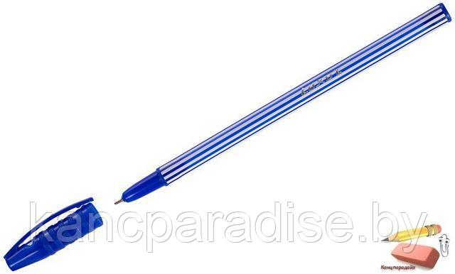 Ручка шариковая Luxor Stripes, 0,55 мм., синяя (одноразовая, игольчатый наконечник)
