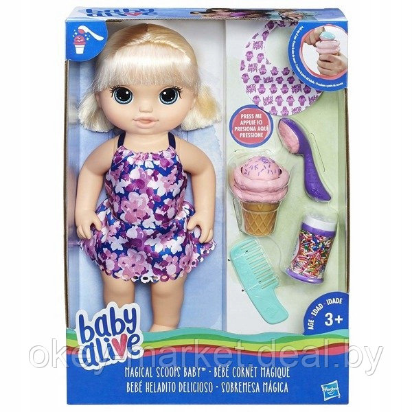 Кукла Baby Alive Малышка с мороженым - фото 2 - id-p107662758