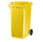 Мусорный контейнер 240 (л) литров желтый. Бесплатная доставка по Минску