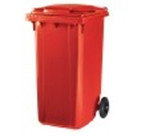 Мусорный контейнер 240 (л) литров красный. Бесплатная доставка по Минску