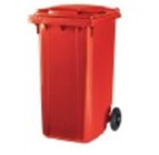 Мусорный контейнер, бак 240 (л) литров красный - фото 1 - id-p107666128