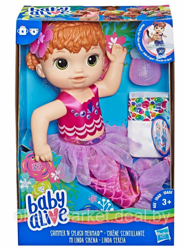 Кукла Baby Alive Мерцающая Русалка E3691 - фото 7 - id-p107666430
