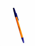 Шариковая ручка: "корвина", жёлтый корпус, с синим колпачком, цвет чернил-синий, фото 2