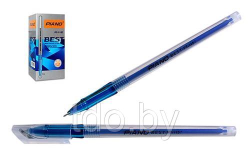 Ручка шариковая: на масляной основе, "Piano", белый полупрозрачный корпус, синий держатель, синяя - фото 3 - id-p107242331