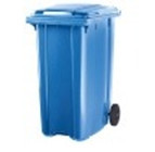 Пластиковый мусорный контейнер 120 литров синий