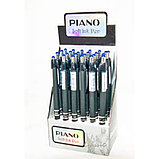 Автоматическая шариковая ручка: "Piano"; чёрный, прорезиненный корпус, цвет чернил-синий, фото 2