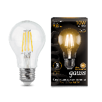 Лампа Gauss LED Filament A60 E27 10W 2700К