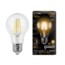 Лампа Gauss LED Filament A60 E27 10W 2700К