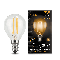 Лампа Gauss LED Filament Globe E14 7W 2700K