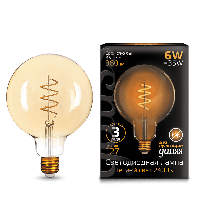 Лампа Gauss LED Filament G120 Flexible E27 6W Golden 2400К