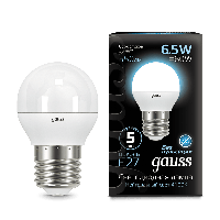 Лампа Gauss LED Globe E27 6.5W 4100K