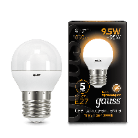 Лампа Gauss LED Globe E27 9.5W 3000K