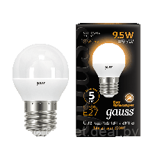 Лампа Gauss LED Globe E27 9.5W 3000K