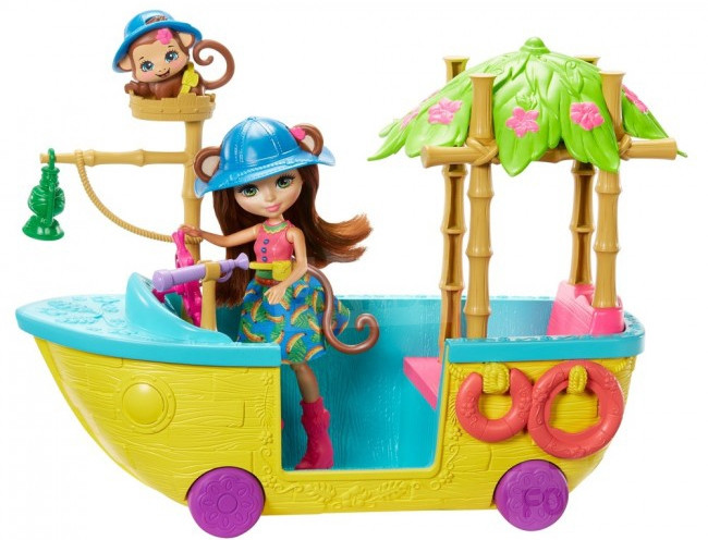 Игровой набор Джунгли-лодка с куклой Мэрит Энчантималс GFN58 Mattel Enchantimals - фото 2 - id-p107690770