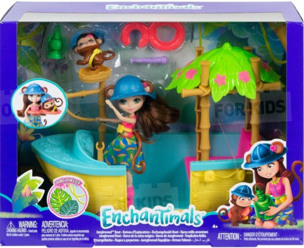 Игровой набор Джунгли-лодка с куклой Мэрит Энчантималс GFN58 Mattel Enchantimals - фото 7 - id-p107690770