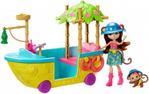 Игровой набор Джунгли-лодка с куклой Мэрит Энчантималс GFN58 Mattel Enchantimals - фото 1 - id-p107690770