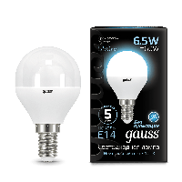 Лампа Gauss LED Globe E14 6.5W 4100K