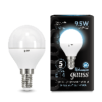 Лампа Gauss LED Globe E14 9.5W 4100K