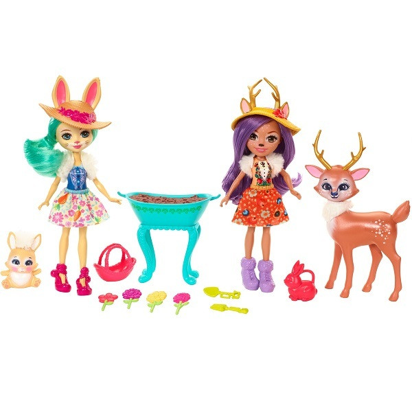 Игровой набор из двух кукол Бри Кролик и Данесса Олененок Энчантималс FDG01 Mattel Enchantimals - фото 4 - id-p107691018