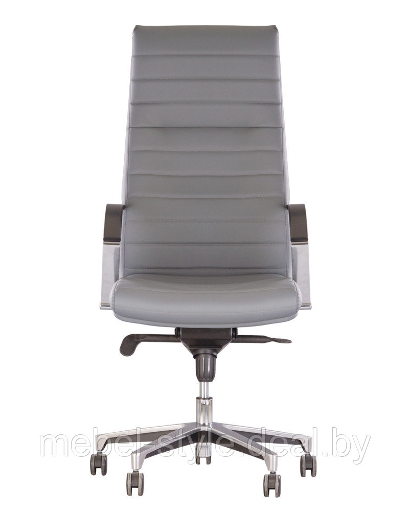 Кожаное кресло ИРИС хром для руководителя, дома и офиса, IRIS Chrome в коже ЭКО - фото 7 - id-p107692249