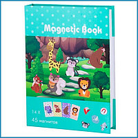 NEW Развивающая магнитная игра - пазл «В зоопарке» Magnetic Book (Магнетик Бук)