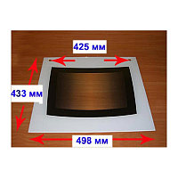 Стекло духовки наружное панорамное для газовой плиты Гефест ПГ 3100-01,02,03,04 (498х433) 3100.11.0.004-07