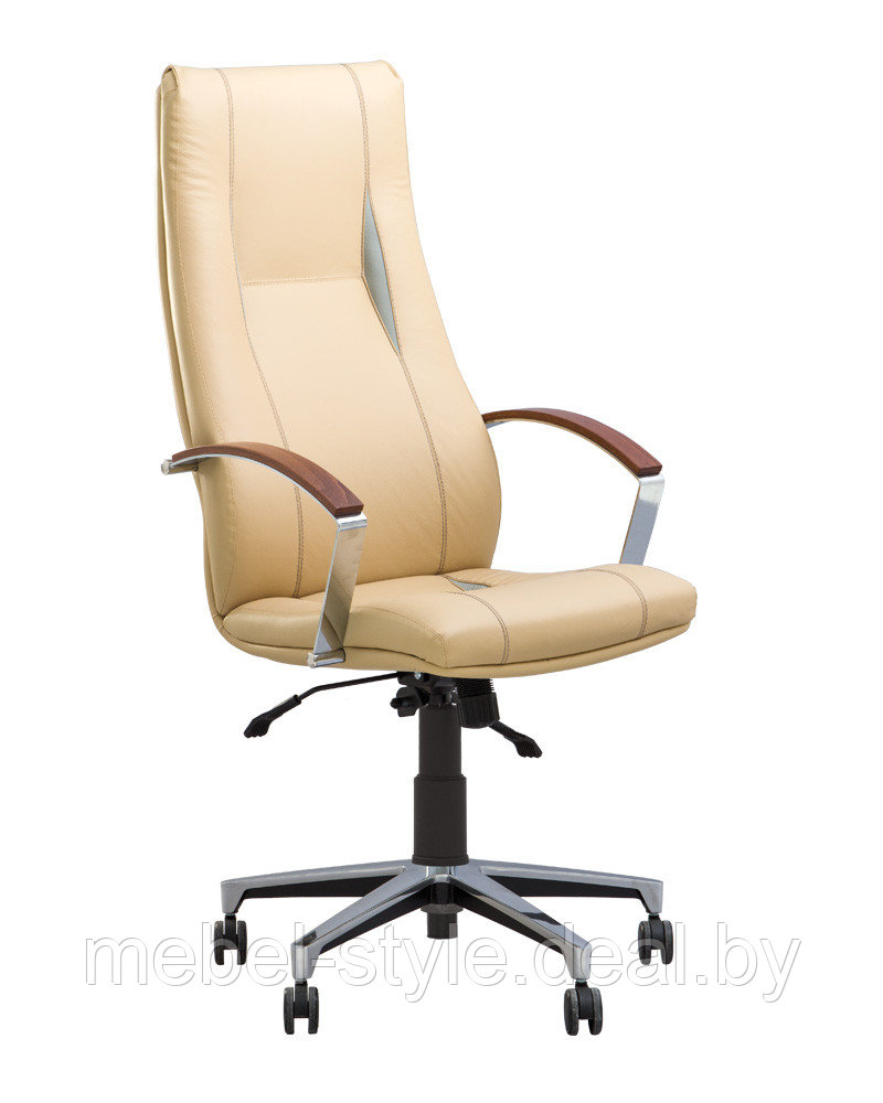 Кресло KING хром для дома и офиса, КИНГ Chrome в коже ЭКО - фото 9 - id-p107767153