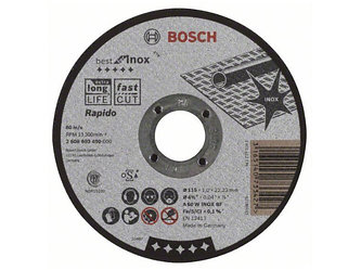 Круг отрезной 115х1.0x22.2 мм для нерж. стали Best BOSCH (прямой)