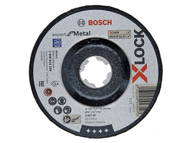 Круг отрезной 125х6.0x22.2 мм для металла X-LOCK Expert for Metal BOSCH (прямой)