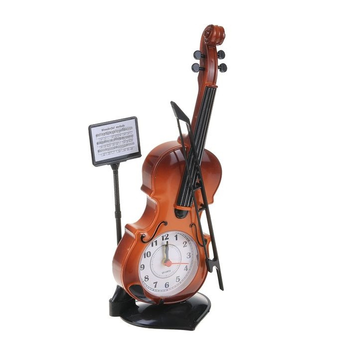 Часы-будильник «Скрипка» микс