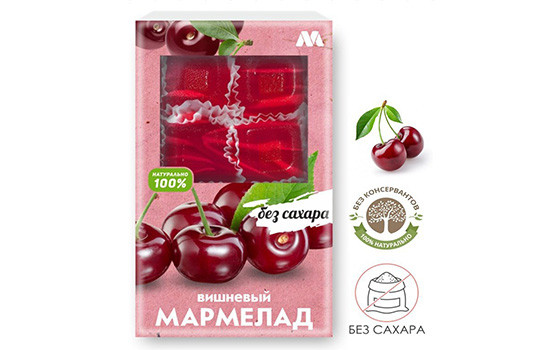 Мармелад без сахара Marme со вкусом вишни, 170 гр. - фото 1 - id-p107787079