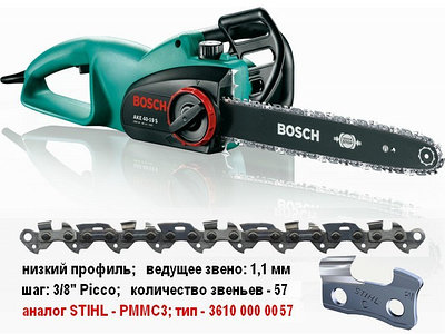 Пила цепная электрическая BOSCH AKE 40-19 S шина 40 см (16"), 3/8" LP, 1.1 мм (1900 Вт)