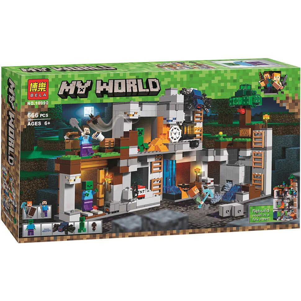 Конструктор Bela 10990 Minecraft "Приключения в шахтах", 666 деталей, аналог Lego Minecraft 21147v - фото 1 - id-p107801875