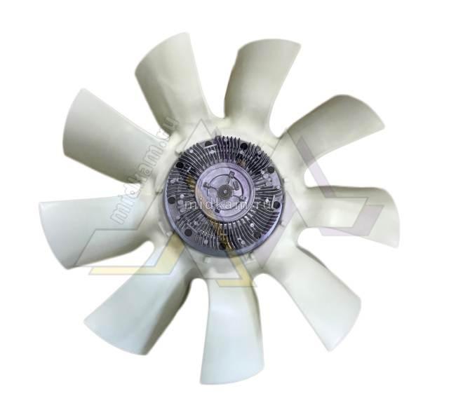 Крыльчатка вентилятора Cummins (с вязкостной муфтой) в сборе 640мм / MAXPOWER - фото 2 - id-p107776102