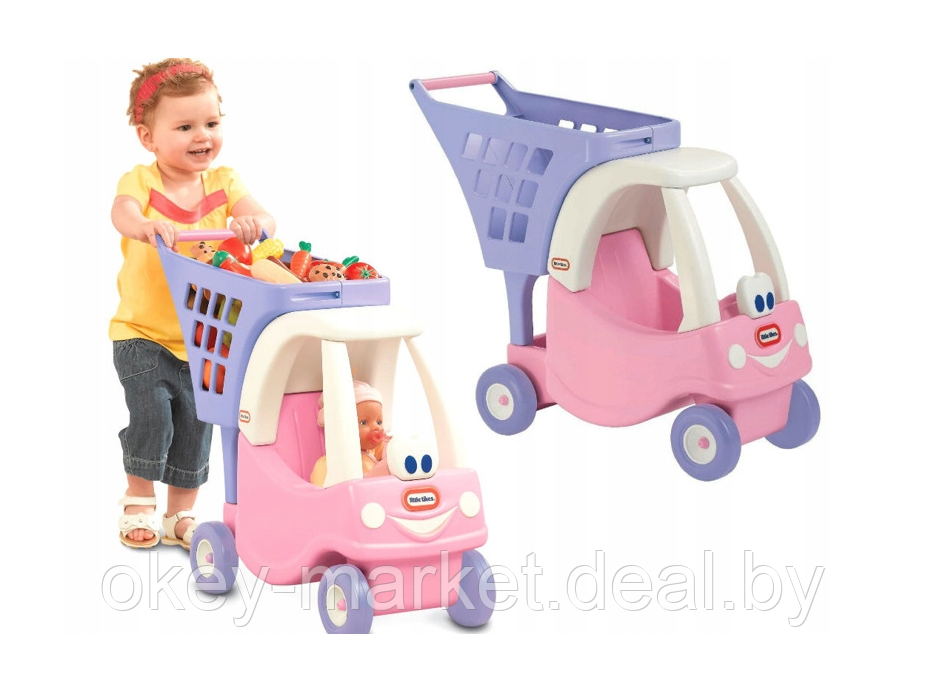 Каталка тележка детская для покупок розовая Little Tikes 620195 - фото 4 - id-p107812641