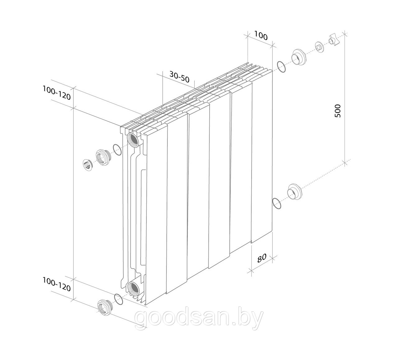 Радиатор ROYAL THERMO PIANO FORTE 500/100 биметалл цветной - фото 4 - id-p52169454